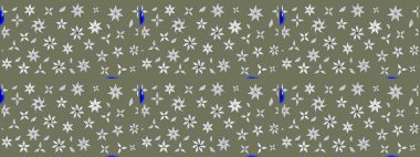 Raster çiçek desenli çiçek deseni, yapraklar, dekoratif elementler, sıçrama, lekeler, el çizimi kontur çizgileri ve Doodle çizim stili, grafik raster çizim çizimi.