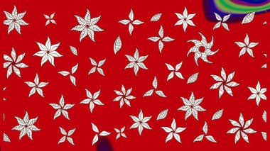 Kırmızı renkte güzel bir tekstil. Raster illüstrasyonu. Suluboya çiçekli çiçek deseni.