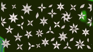 Renkli Bahar Teması eskiz kalıbı. Gri renkli çiçekler. Düz Çiçek Elementleri Tasarımı. Raster illüstrasyonunda çiçek deseni çizimi.