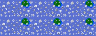 Moda baskıları için zarif bir şablon. Mavi çiçekli bahar çiçekleri. Küçük renkli çiçekler. Küçük çiçekte güzel bir desen. Motley illüstrasyonu.