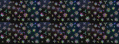 Raster - stok. Eskiz arkaplan modeli. Yapraklı çiçekler ve kır çiçekli papatya çayı..