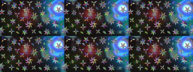 Küçük çiçekte güzel bir çiçek deseni var. Raster deseni. Çiçekli çiçek deseni, suluboya..