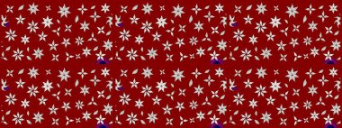 Eskiz arkaplan modeli. Kırmızı yapraklı yabani çiçekler. Suluboya, elle çizilmiş. Raster illüstrasyonu.