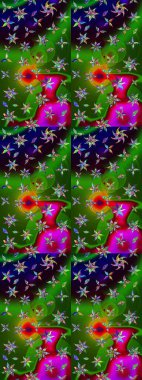 Çiçek arkaplan. Çiçekli tebrik kartı. Suluboya çiçek buketi. Yeşil renklerde. Raster illüstrasyonu. Doğum günü kartı ya da düğün davetiyesi.