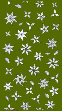 Anti-stres için soyut örnek sayfası. Yeşil renklerde. Raster illüstrasyonu.