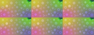 Chichi 'nin kumaş kalıbını çiz. Çiçek deseni. Düz Çiçek Elementleri Tasarımı. Renkli Bahar Teması eskiz kalıbı. Raster illüstrasyonu.