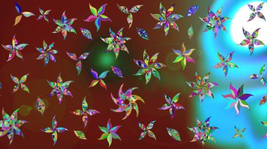 Raster. Güzel suluboya çiçekler, parlak resim ilham verici çiçek desenli eskiz arka plan.