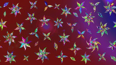 Küçük çiçekteki sevimli çiçek deseni. Kırmızı renkte çiçekler.