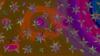 Kahverengi renkli çiçek desenli eskiz, el yapımı papatyalar, papatyalar. Tekrar eden çiçek arkaplanı, zarif kahverengi çiçek duvar kağıdı..