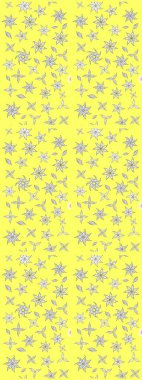 Raster illüstrasyonu. Güzel karalamalı çiçek desenli çizim. Güzel kumaş deseni. Küçük çiçekte sevimli çiçek deseni var..