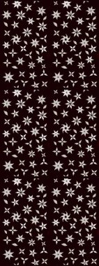 Çiçek buketleriyle klasik bir eskiz şekli. Raster illüstrasyonu. Siyah renklerde.