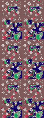 Çiçek arkaplan. Çiçek kolajı. Raster deseni. Küçük çiçekte güzel bir desen var. Doğa. Çiçek kompozisyonu. - Kahverengi çiçekler.