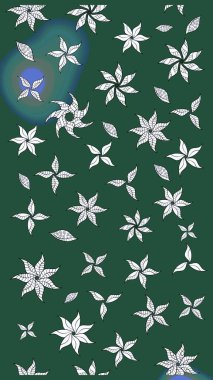 Üzerinde gelincikler ve vadi zambakları olan renkli çiçek desenli nakış deseni. Tekstil tasarımı için yeşil renkli geleneksel halk çiçekleri buketi.