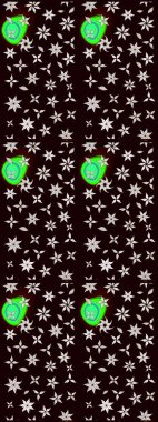 Raster düz çiçek çizim deseni. Hediye ambalaj kağıdı, tebrik kartları, posterler ve pankart tasarımı. Siyah renkte çiçekler.