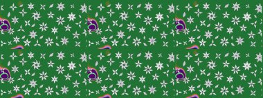 Eskiz arkaplan modeli. Vadinin yeşil renkli çiçekleri. Suluboya, elle çizilmiş. Raster - stok.