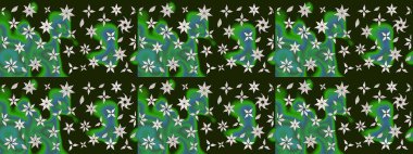 Raster illüstrasyonu. Küçük çiçekteki sevimli çiçek deseni. Gri renkli çiçekler.