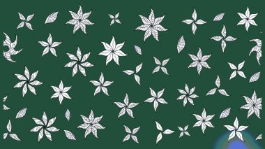 Parmak izi, kumaş, duvar kâğıdı, tekstil için raster dokusu. Renkli grunge soyut arkaplanı koloyeşil çiçeklerle süslüyor. Nakış desenli çiçek deseni..