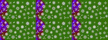 Parlak renkli çiçekli ve yeşil yapraklı harika bir çiçek deseni. Moda baskıları için zarif bir şablon. Modern çiçek arkaplanı. Halk stili.