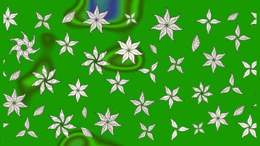 Millefleur 'lar. Tekstil, kumaş, kapaklar, duvar kağıtları, baskı, naylon, koleksiyon defteri, örgü, dekupaj için güzel bir eskiz. Küçük yeşil çiçekli oldukça eski bir besin torbası deseni..