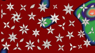 Çizim çiçek deseni duvar kağıdı, web sitesi arka planı, ambalaj kağıdı, davetiye, broşür, afiş veya web sitesi için kullanılabilir. Parlak elementlerin. El çizimi Raster illüstrasyonu.