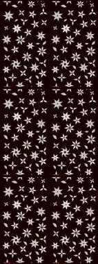 Çizgi çizimi kalıbı. Şirin çiçekler. Raster Moda kumaş deseni.