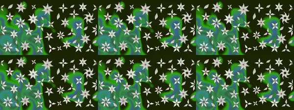 Raster illüstrasyonu. Küçük çiçekteki sevimli çiçek deseni. Gri renkli çiçekler.