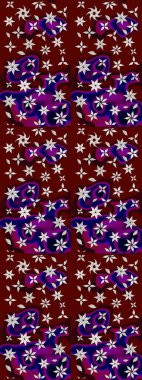 Raster suluboya çiçek deseni, narin çiçekler, kırmızı çiçekler, tebrik kartı şablonu. Güzel kumaş deseni.