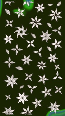 Raster illüstrasyonu. Tekstil veya kitap kapakları, imalat, duvar kağıtları, baskı, hediye paketi ve yapıştırma kitabı için çiçek eskizi geçmişi. Küçük ölçekli çiçeklerdeki basit sevimli desen.