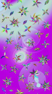 Raster Güzel kumaş deseni. Raster suluboya deseni, narin çiçekler, menekşe çiçekleri, tebrik kartı şablonu..