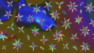 Klasik taslak çizimi. Çiçek yeşili eskiz deseni. Raster çiçek izi..