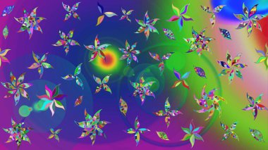 Raster suluboya çiçek deseni, narin çiçekler, mavi çiçekler, tebrik kartı şablonu. Raster Güzel kumaş deseni.