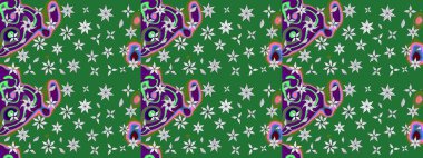 Nazik, narin çiçek arkaplanı. Yeşil renkli çiçekler. Raster çiçek desenli ve çiçekli..