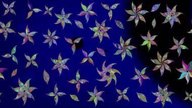 Zarif, parlak ve mavi çiçek desenli tasarım. Sabıka baskıları, bebek kıyafetleri, duvar kâğıtları, paket kutuları vb..