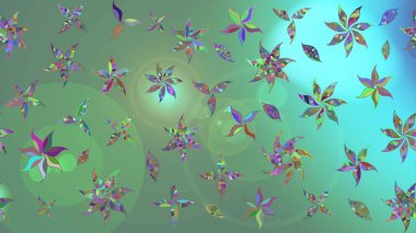 Yeşil el çizimi desen. Karalama çiçekleri çizim kalıbı. Raster deseni. Sanat, çiçek tarzına ilham verir ve arka plan bırakır.