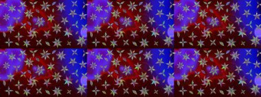 El çizimi. Çiçekli, yapraklı, çiçek desenli eskiz. Raster illüstrasyonu.