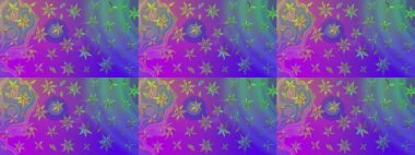 Davetiye ve kartpostal tasarımı için dekoratif çiçek unsurları. Şirin, zarif çiçekler Raster illüstrasyonu. Tekstil için figür. Poster ya da kapak için arka plan. Yapraklı çizim deseni.