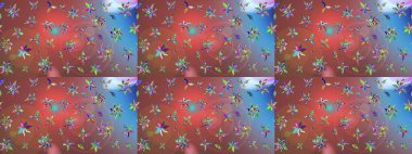 Küçük çiçekteki sevimli çiçek deseni. Raster illüstrasyonu. Modaya uygun kumaş deseni. Tony 'nin kumaş desenini çiz.