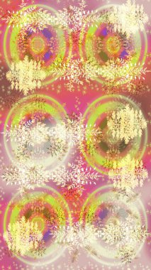 Raster Noel soyut renkli arka plan ve düşen kar tanesi. Noel süslemeleri ve Noel süslemeleri.