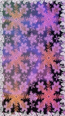 El yapımı dekoratif çerçeve, albüm kapağı, tebrik kartı, klasik Art deco tarzı. Altın karalama fantezi yapraklarından ve menekşe renginde çiçeklerden oluşan soyut bir çelenk..