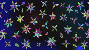 Nazik romantik baskı. Tatil havası. Raster güzel bir çiçek deseni çizmiş. Bahar mevsimi. Gri renkli çiçekler.