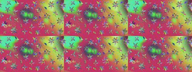 Raster hisseleri. Pembe üzerine çiçekler. Eskiz arkaplan modeli. Suluboya, elle çizilmiş.