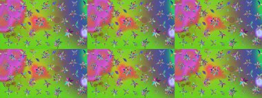 Of doodle elements. Hand drawn Raster illustration. Sketch flower pattern can be used for wallpaper, website background, wrapping paper, invitation, flyer, banner or website.