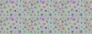 Çiçek tasarımı için inanılmaz bir kolaj cenneti tarzı. Parlak çiçekli kolaj çiçekleri gridir. Çiçekli zambaklar eskiz arka planı.