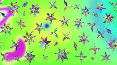 Raster illüstrasyonu. Çizim kalıbı. Organik motif arka planı. Ultraviyole kumaş deseni.