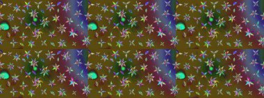 Sabıka fotoğraflarında, bebek kıyafetlerinde, duvar kâğıtlarında, paket kutularında falan kullanılabilir. Zarif, parlak ve eskiz yeşil çiçek deseni tasarımı.