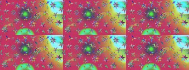 Küçük çiçekteki sevimli çiçek deseni. Robot resim. Raster illüstrasyonu.