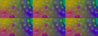 Moda baskıları için zarif bir şablon. Küçük renkli çiçekler. Motley illüstrasyonu. Küçük çiçekte güzel bir desen. Robot resim. Çiçekli bahar çiçekleri.