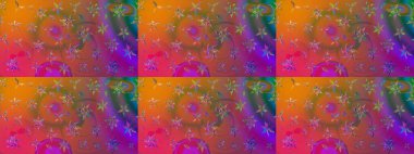 Motley illüstrasyonu. Çiçekli yaz çiçekleri. Moda baskıları için zarif bir şablon. Robot resim. Küçük çiçekte güzel bir desen. Küçük renkli çiçekler..