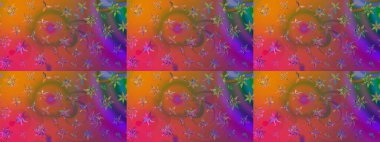 Arkaplan dokusu, duvar kağıdı, kahverengi renkli çiçek teması. Kabile sanatı boho baskısı, klasik çiçek arkaplanı. Soyut etnik raster çizim kalıbı.