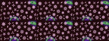 Manzaralı çiçek deseni. Üst manzara, yumuşak kahverengi renk. Sevgililer günü ve tebrik kartı konsepti için şık bir davetiye. Çiçek kompozisyonu, el boyası, hassas şablon..